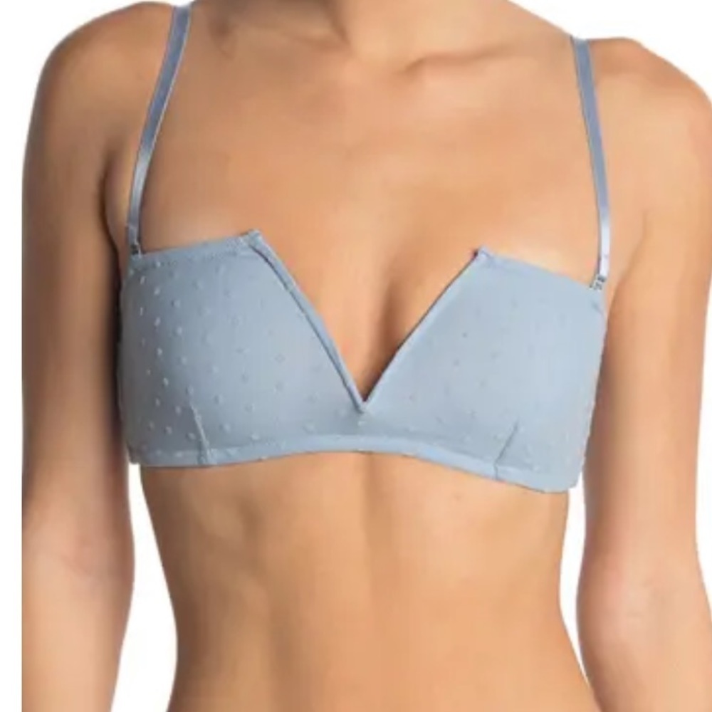 NWT Intimately Free People Size Small Sierra Bandeau in The Rain Swiss Dot